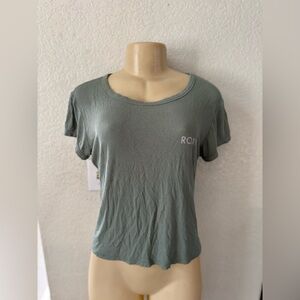 Roxy Women's Sage Green Short Sleeve Tee casual fit